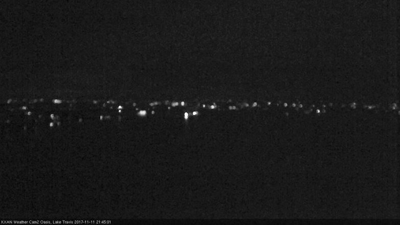 Lake Travis webcam, November 11, 2017 9:05 PM CT