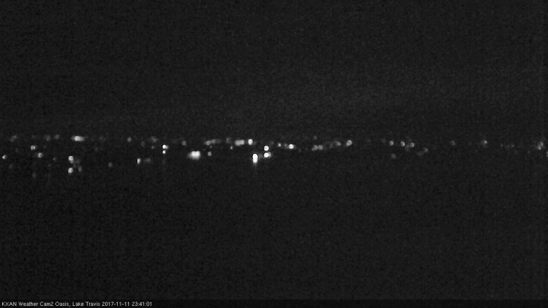 Lake Travis webcam, November 11, 2017 11:00 PM CT