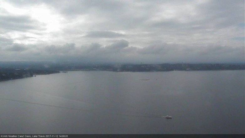 Lake Travis webcam, November 12, 2017 1:25 PM CT