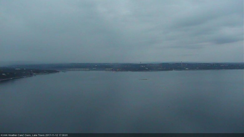 Lake Travis webcam, November 12, 2017 4:50 PM CT