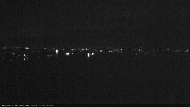 Lake Travis webcam, November 12, 2017 9:40 PM CT