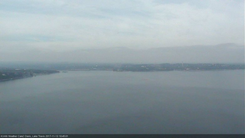 Lake Travis webcam, November 13, 2017 10:10 AM CT