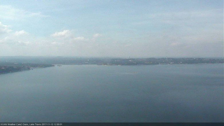 Lake Travis webcam, November 13, 2017 11:30 AM CT