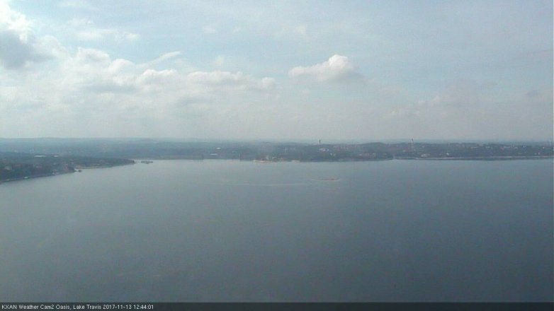 Lake Travis webcam, November 13, 2017 12:00 PM CT