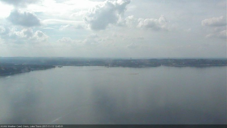 Lake Travis webcam, November 13, 2017 1:10 PM CT