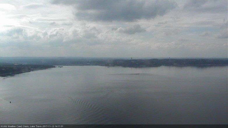Lake Travis webcam, November 13, 2017 1:20 PM CT