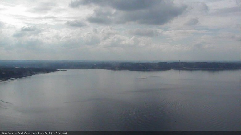 Lake Travis webcam, November 13, 2017 1:35 PM CT