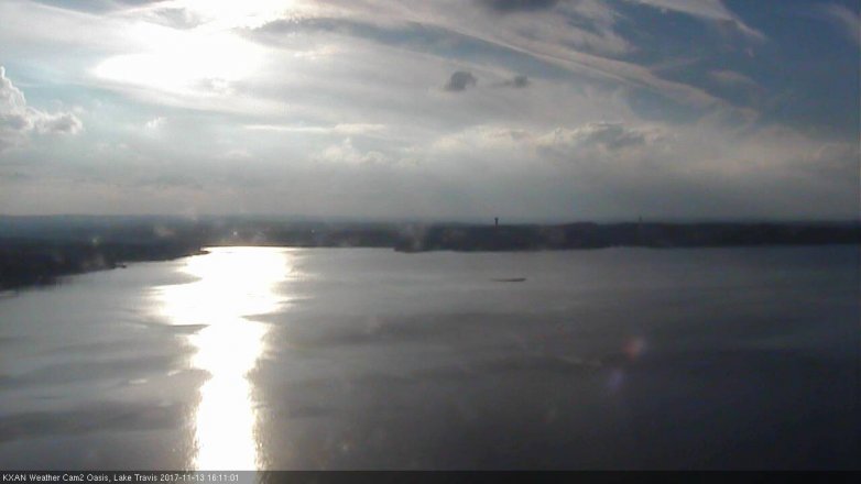 Lake Travis webcam, November 13, 2017 3:35 PM CT