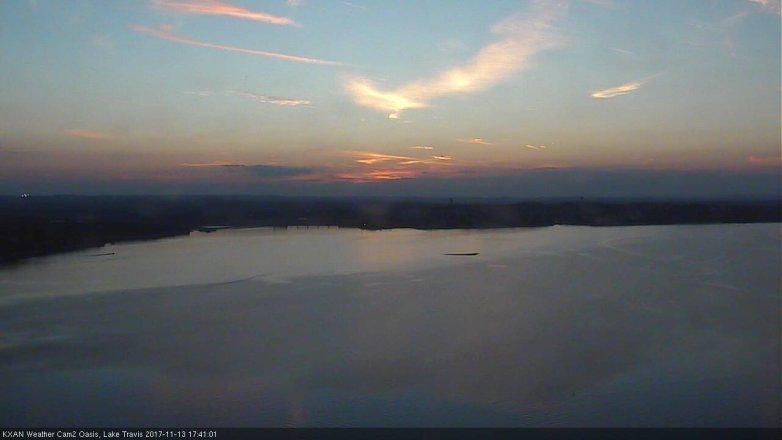 Lake Travis webcam, November 13, 2017 4:50 PM CT