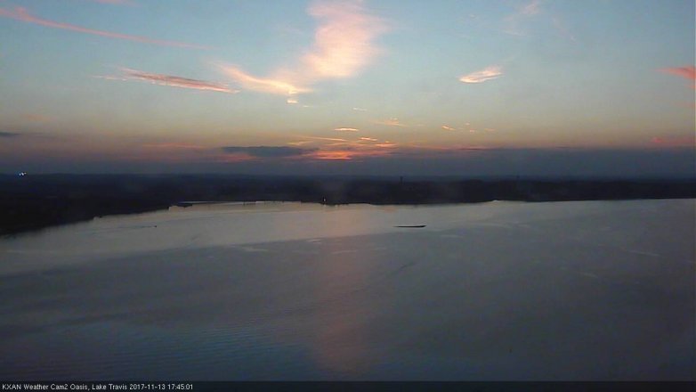 Lake Travis webcam, November 13, 2017 4:55 PM CT