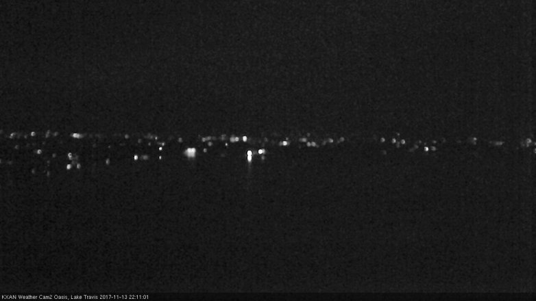 Lake Travis webcam, November 13, 2017 9:35 PM CT