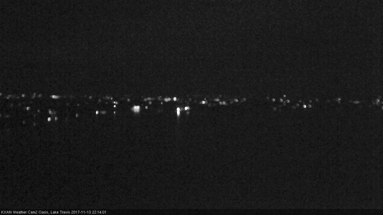 Lake Travis webcam, November 13, 2017 9:40 PM CT