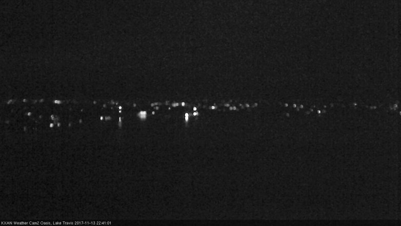 Lake Travis webcam, November 13, 2017 9:55 PM CT