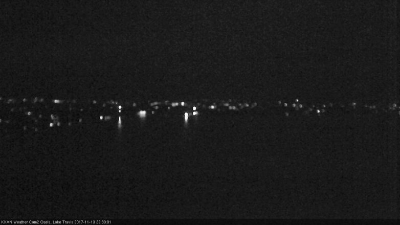 Lake Travis webcam, November 13, 2017 10:00 PM CT