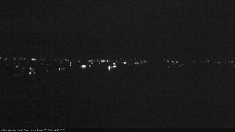 Lake Travis webcam, November 13, 2017 11:25 PM CT
