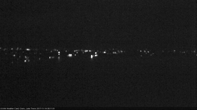 Lake Travis webcam, November 13, 2017 11:30 PM CT