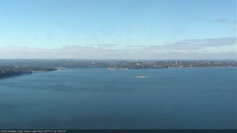 Lake Travis webcam, November 14, 2017 10:00 AM CT