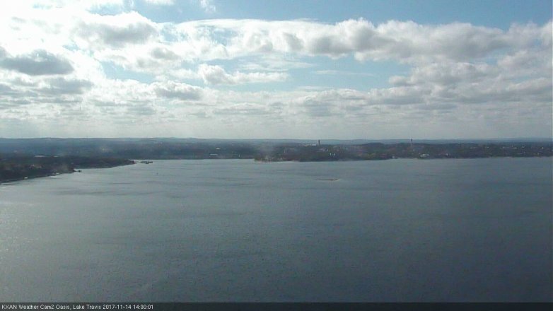 Lake Travis webcam, November 14, 2017 1:15 PM CT