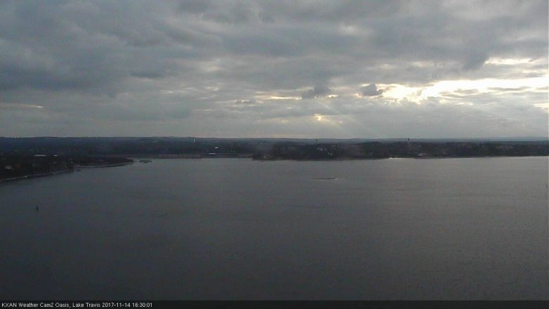 Lake Travis webcam, November 14, 2017 4:00 PM CT