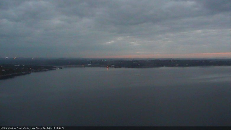 Lake Travis webcam, November 15, 2017 5:00 PM CT