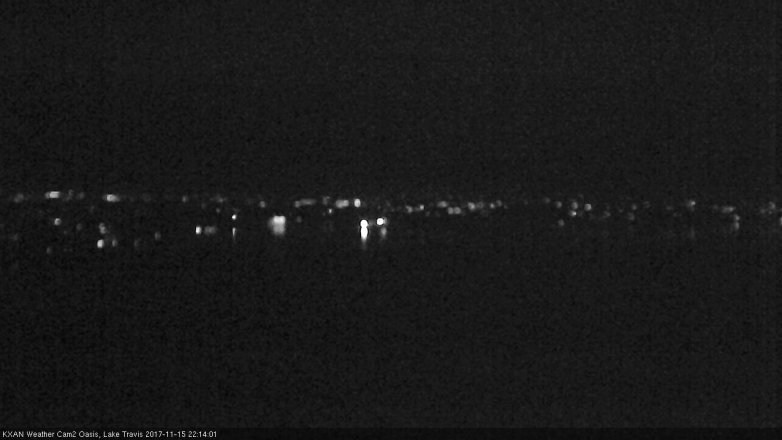 Lake Travis webcam, November 15, 2017 9:30 PM CT