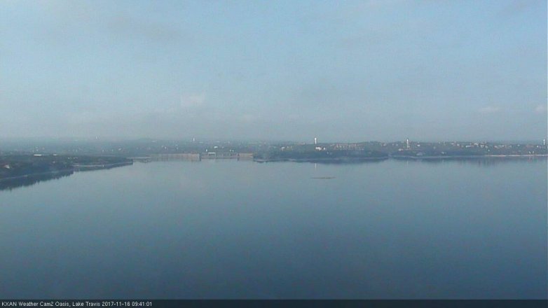 Lake Travis webcam, November 16, 2017 9:00 AM CT