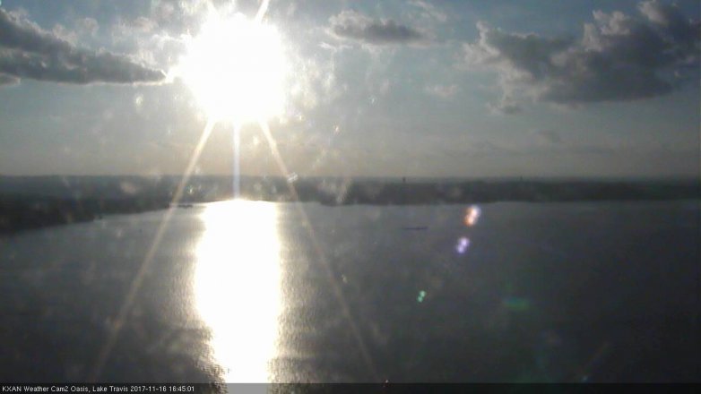 Lake Travis webcam, November 16, 2017 4:05 PM CT