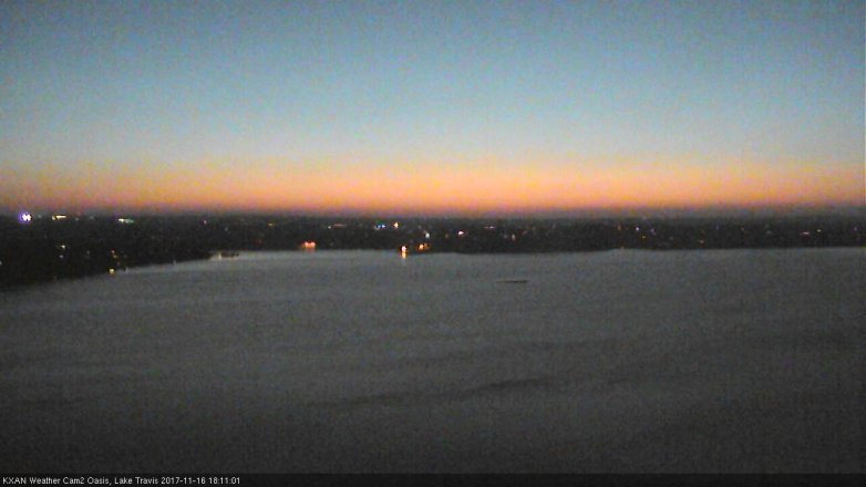 Lake Travis webcam, November 16, 2017 5:40 PM CT