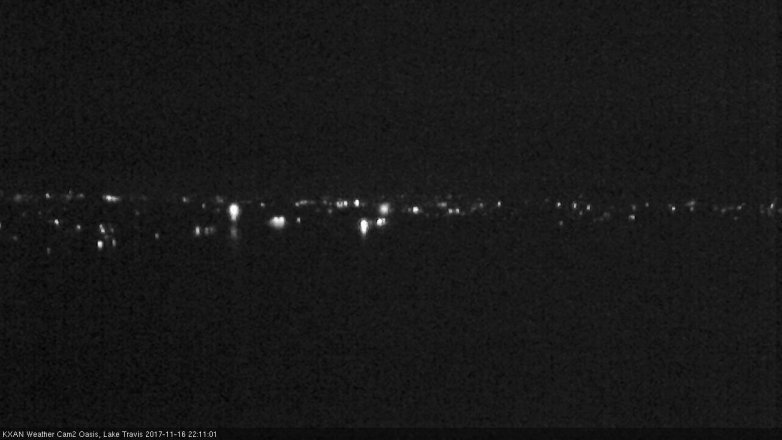 Lake Travis webcam, November 16, 2017 9:30 PM CT