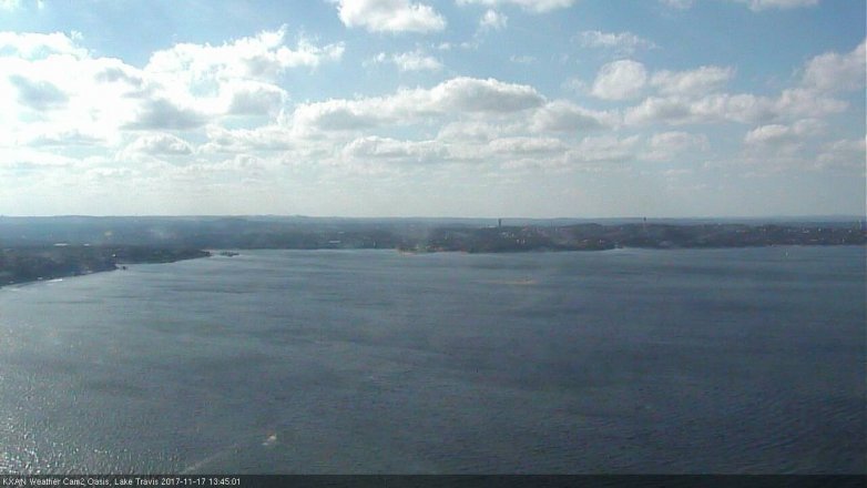Lake Travis webcam, November 17, 2017 1:10 PM CT