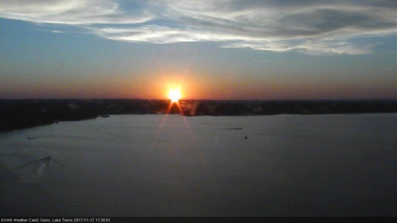 Lake Travis webcam, November 17, 2017 4:50 PM CT