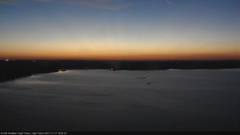 Lake Travis webcam, November 17, 2017 5:30 PM CT