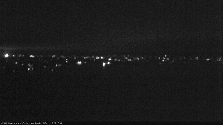 Lake Travis webcam, November 17, 2017 9:30 PM CT