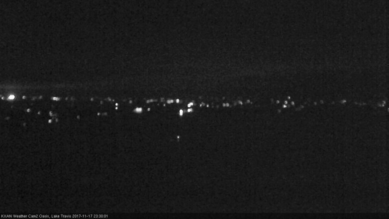 Lake Travis webcam, November 17, 2017 10:50 PM CT