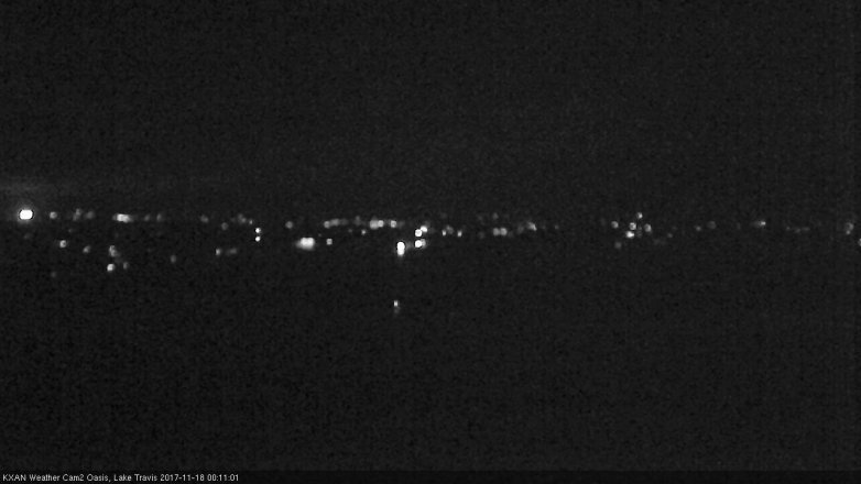 Lake Travis webcam, November 17, 2017 11:15 PM CT