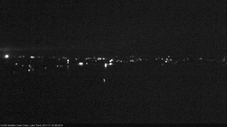 Lake Travis webcam, November 17, 2017 11:45 PM CT