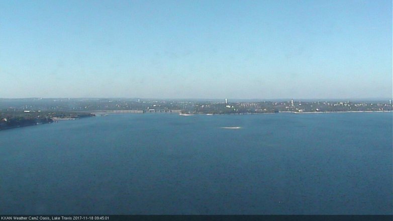 Lake Travis webcam, November 18, 2017 9:00 AM CT