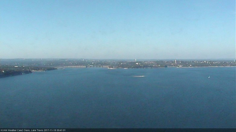 Lake Travis webcam, November 18, 2017 9:10 AM CT