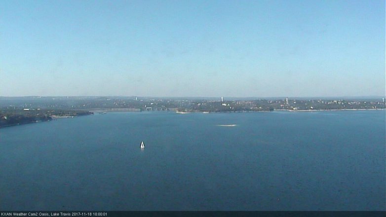 Lake Travis webcam, November 18, 2017 9:20 AM CT