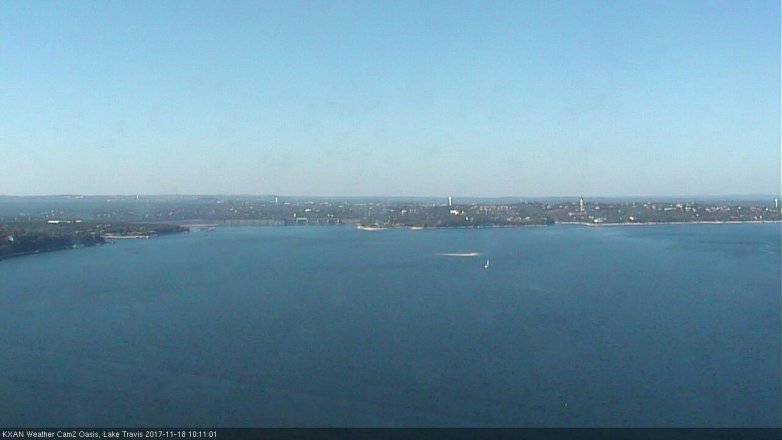 Lake Travis webcam, November 18, 2017 9:40 AM CT