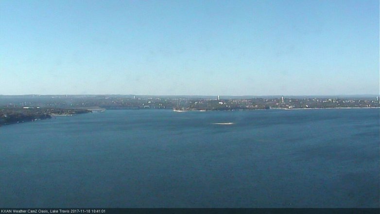 Lake Travis webcam, November 18, 2017 9:45 AM CT