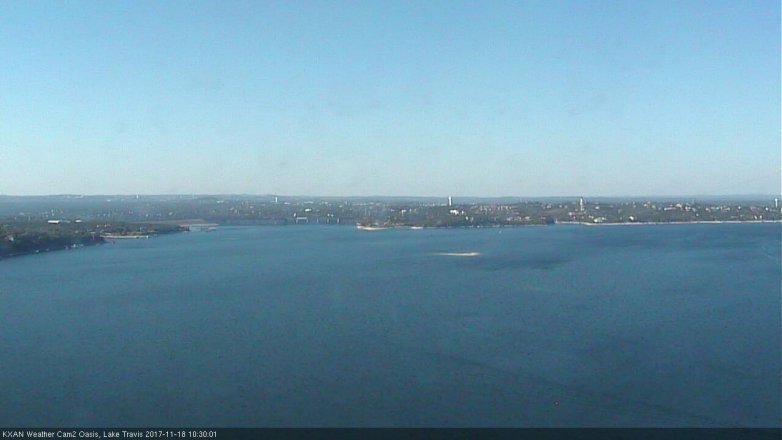Lake Travis webcam, November 18, 2017 9:55 AM CT