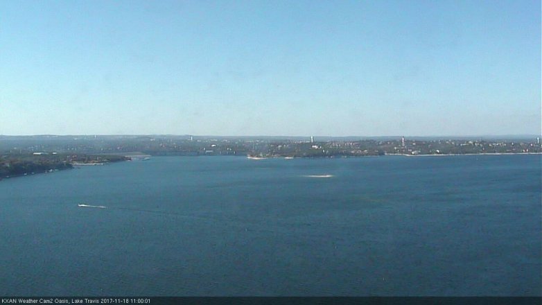 Lake Travis webcam, November 18, 2017 10:10 AM CT