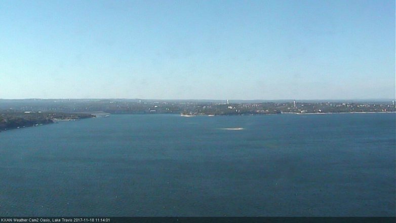 Lake Travis webcam, November 18, 2017 10:40 AM CT