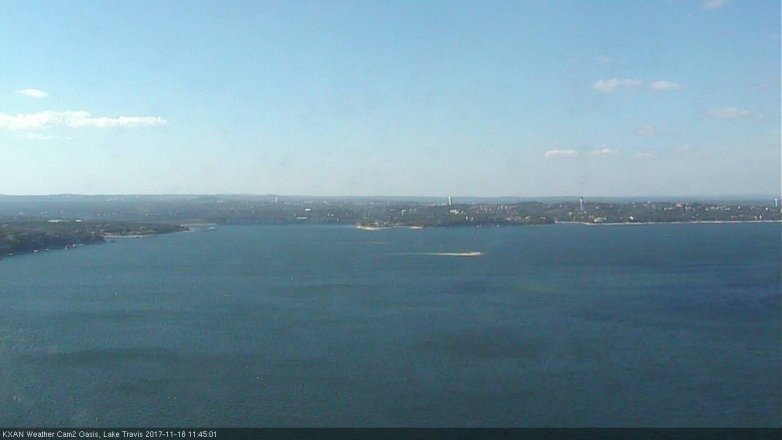 Lake Travis webcam, November 18, 2017 10:50 AM CT