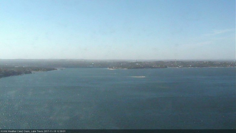 Lake Travis webcam, November 18, 2017 11:40 AM CT