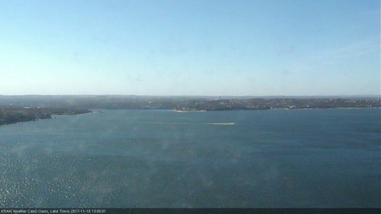Lake Travis webcam, November 18, 2017 12:05 PM CT