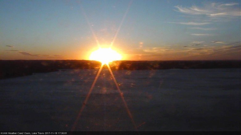 Lake Travis webcam, November 18, 2017 4:50 PM CT