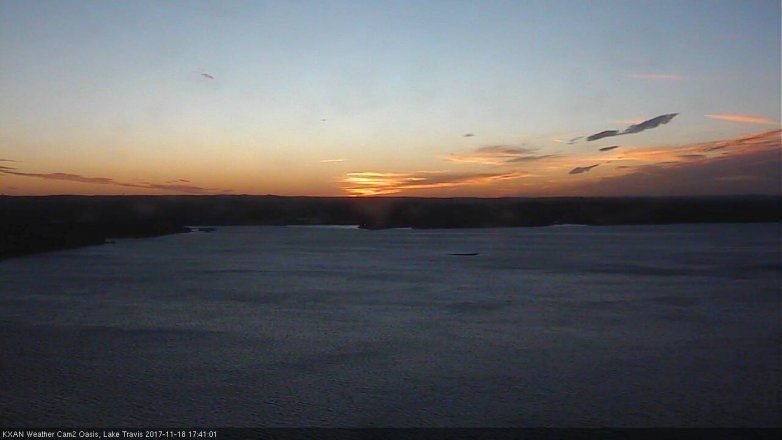 Lake Travis webcam, November 18, 2017 5:00 PM CT