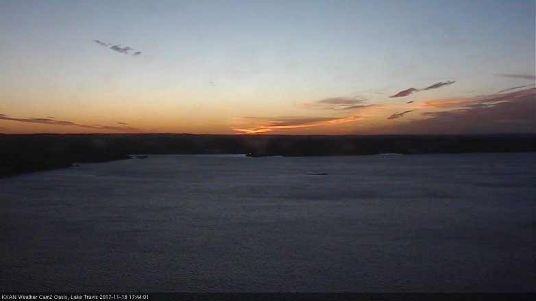 Lake Travis webcam, November 18, 2017 5:05 PM CT